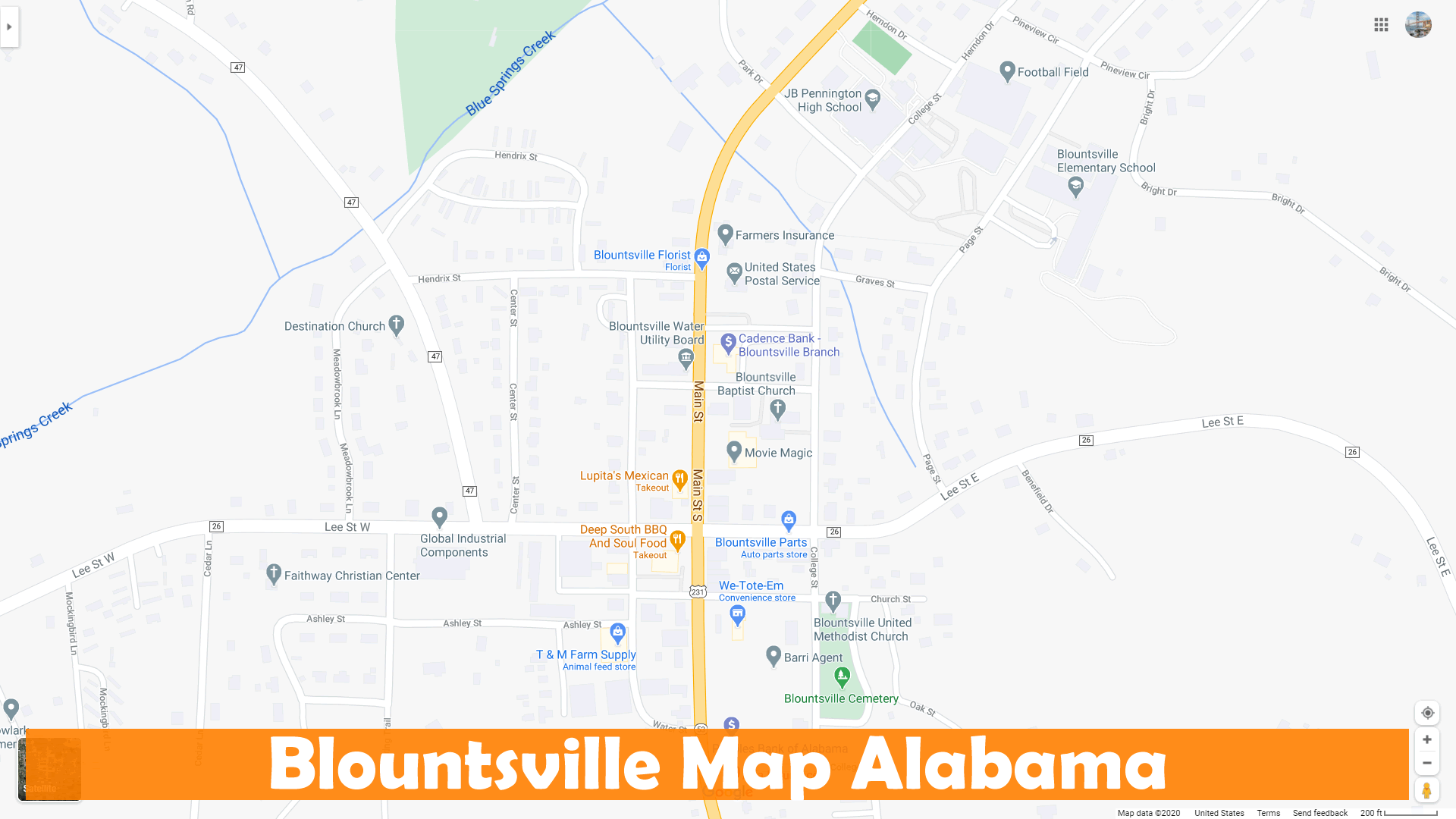 Blountsville map